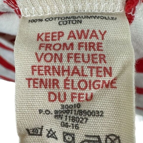 Mini Boden Red & Cream Stripe Long Sleeve T-Shirt size 5-6 Years Boat Neck - Picture 5 of 6